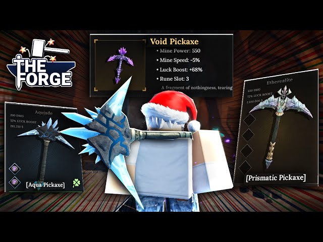 Obtaining the NEW Best PICKAXE in The Forge ROBLOX..