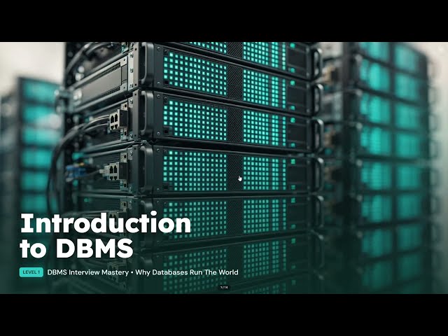 Lecture 01: DBMS Fundamentals Introduction, Need, Advantages & Disadvantages