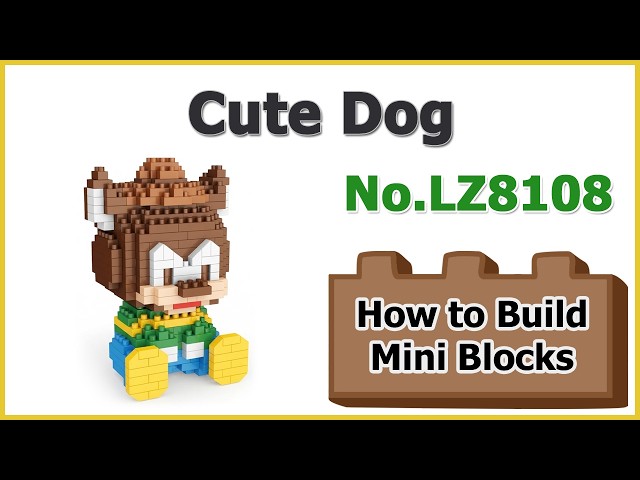 How to Build Brown Dog Blocks - LEZI Animals LZ8108 Instructions Specifications
