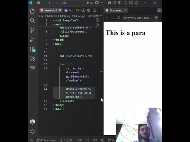 Explaning JavaScript DOM ~ innerHTML explaned