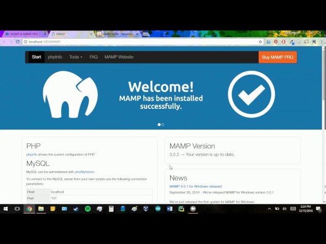 COS120: Using Mamp and Python (pymysql)