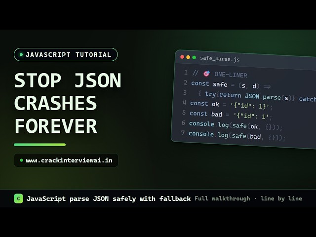 Safe JSON Parsing in 1 Line of JavaScript