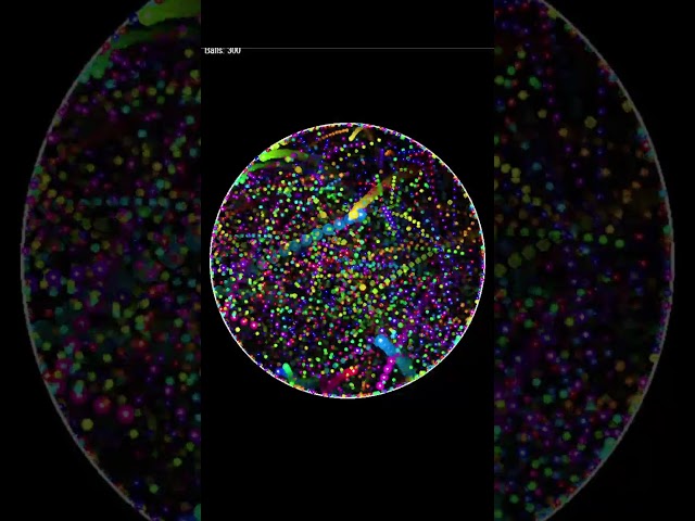 Satisfying Physics: Balls Multiply Every Bounce! 🔴➡️🔴🔴#shorts  #satisfying #python  #simulation