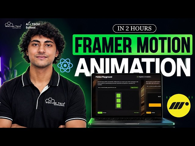 Framer Motion Tutorial – Master React Animations (Beginner to Advanced) 2 Hours