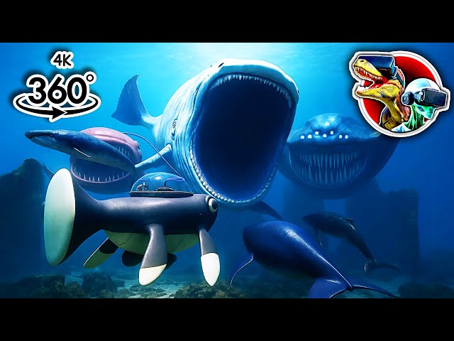 360 Sea Eater, Bloop, Leviathan Sea Monsters Eat Whales and Whale Submarine | 360 video 4K