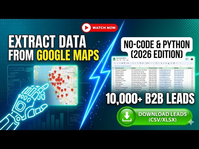 FREE Google Maps Data Extraction 2026 | Extract 10000+ Leads from Google Maps Emails Phone & Address