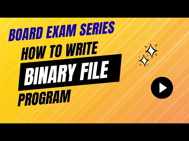 How to attend a Binary file based question || CBSE Class 12 CS