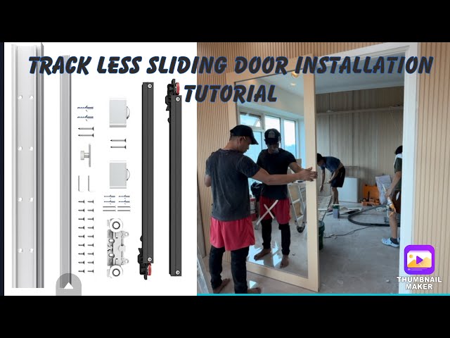 GHOST DOOR / Track less Sliding door Installation tutorial / invisible sliding door / barn door 