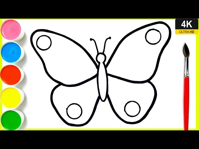 How to draw beautiful butterfly drawing || step by step cute butterfly drawing || #Titlikadrawing.