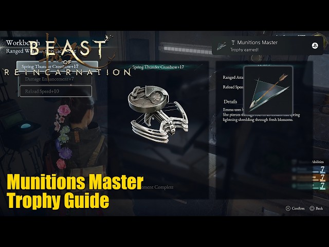 Beast of Reincarnation • Munitions Master Trophy Guide (Full upgrade range weapon, arrow, and bolt.)