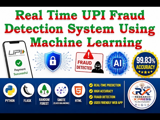 UPI Fraud Detection System Using Machine Learning | Random Forest + SMOTE + Flask with Source Code