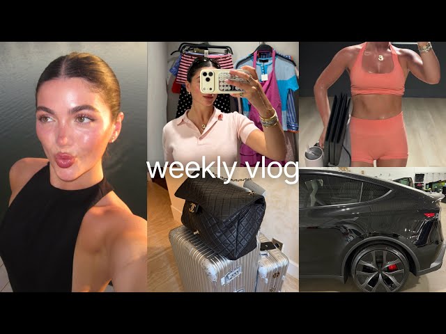 Weekly Vlog: shopping, packing prep for europe, try on, new car & pilates