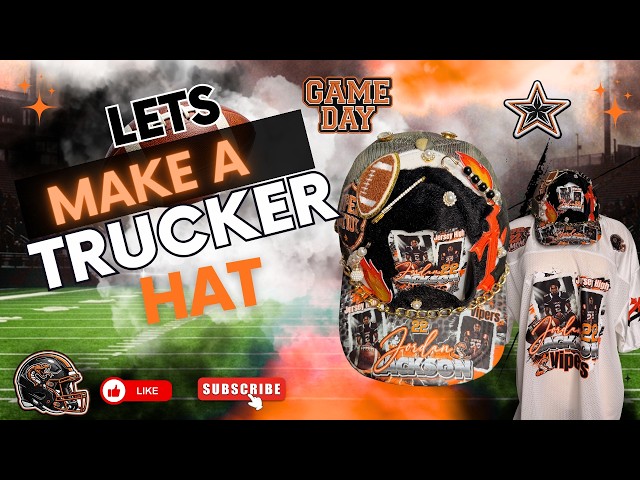 CUSTOM FOOTBALL TRUCKER HAT TUTORIAL