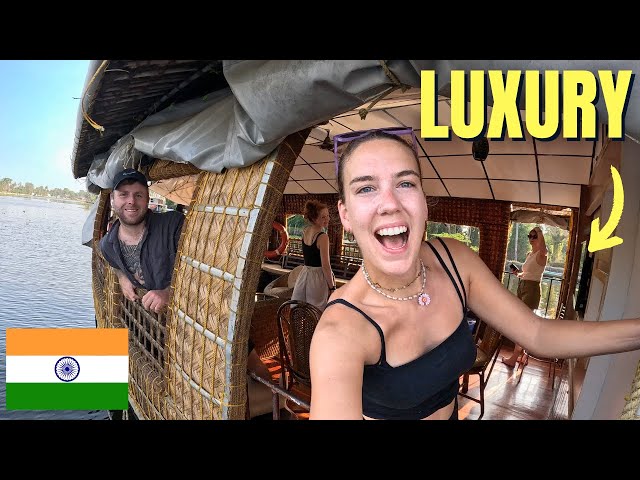 $50 LUXURY Houseboat Down KERALA BACKWATERS 🇮🇳