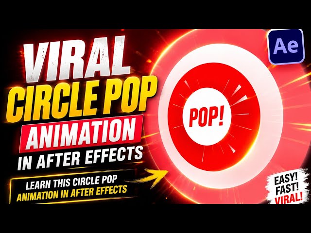 Viral Circle Pop Animation in After Effects 😍| After effects Animation Tutorial | Amj Visuals.