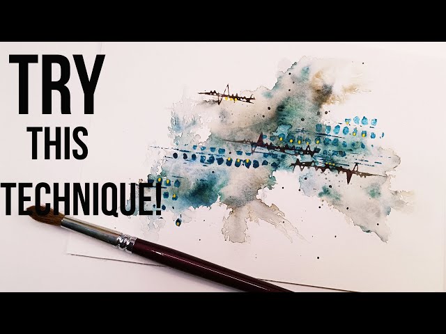 Stamping with watercolors-  the coolest technique ever!