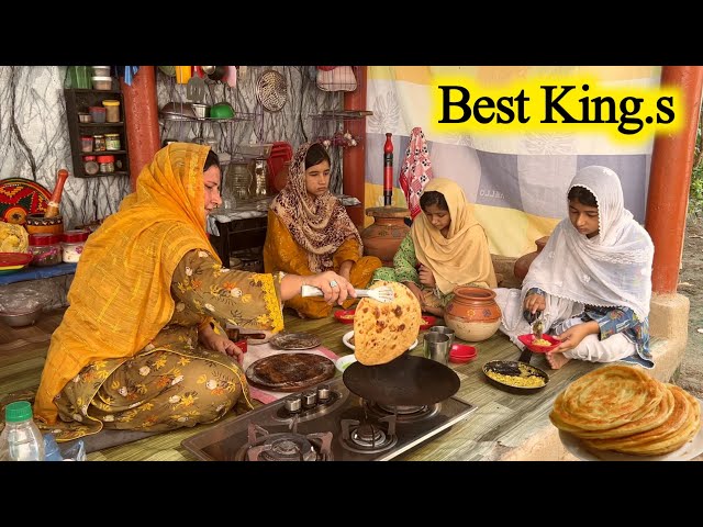 King's Best Village Breakfast Desi Paratha | With Sham Family | Village Life | Village Sham