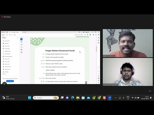 TONGUE TWISTERS DAY 1