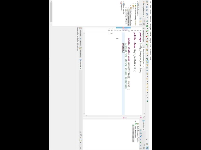 How to write and run java first java program in eclipse || Hello World