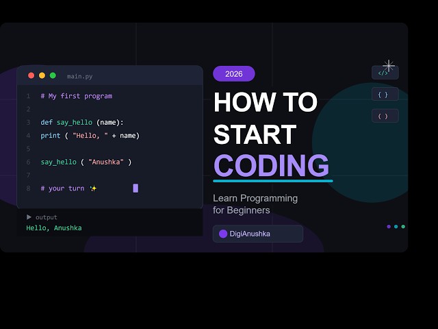 How to Start Coding ? Learn Programming for Beginners | 2026