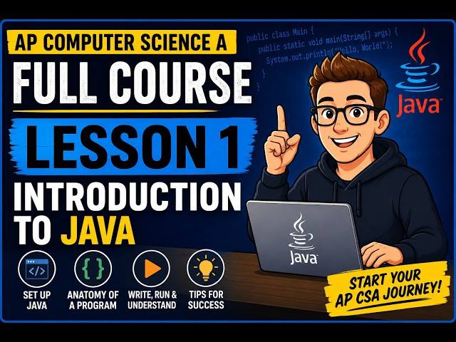 AP Computer Science A Lesson 1: Java Basics | Variables, Data Types, and Your First Program