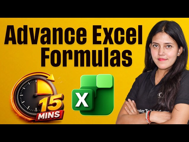 Learn Advanced Excel Formulas in Just 15 Mins | Excel Crash Course | Computer Tech Academy