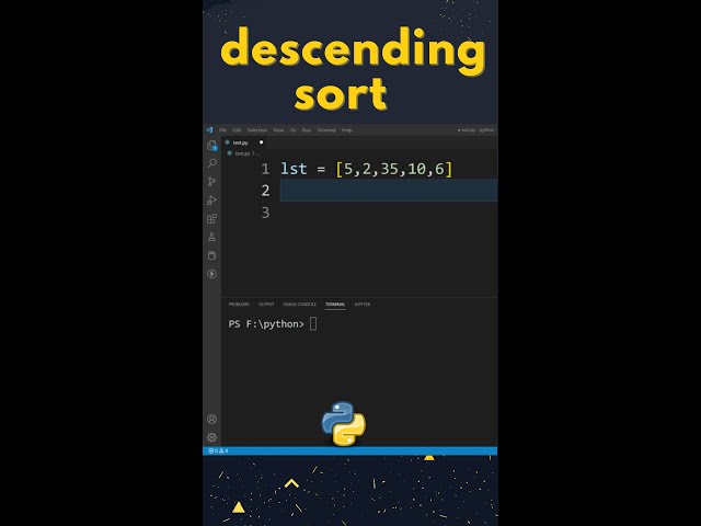 Descending Sort in Python | #shorts
