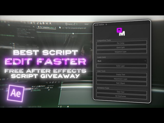 Edit 10x Faster With This Free After Effects Script | Free Script For AMV Edits Tutorial