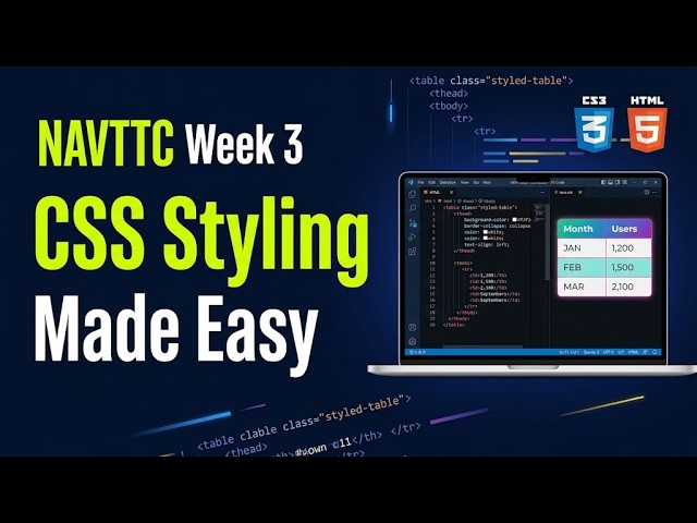 NAVTTC Web Development Course Day 7: CSS Colors, Background & Borders Practical 💻 | kbmsa