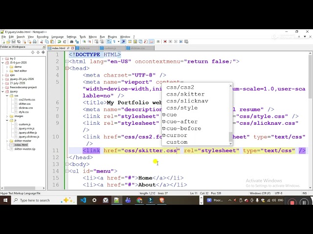 portfolio jquery part 2 #jQuery #PortfolioWebsite #WebDevelopment #Frontend