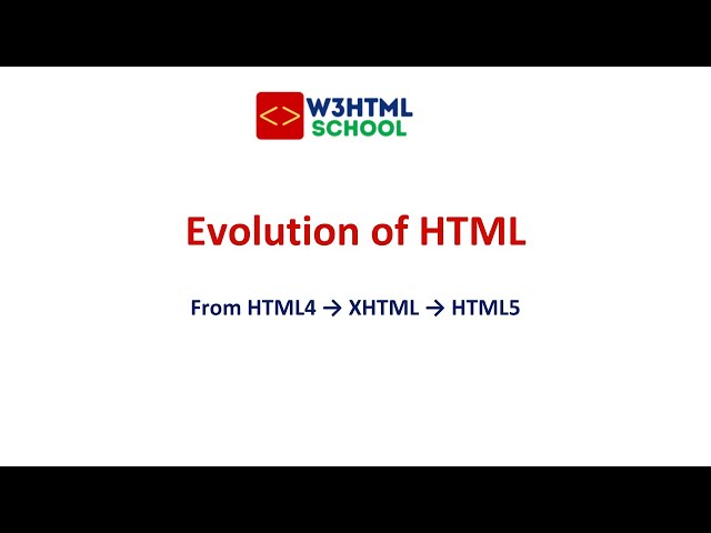 Evolution of HTML: From HTML4 to XHTML to HTML5 | Complete Tutorial for Beginners
