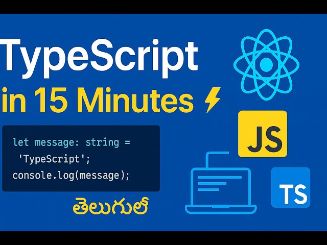TypeScript Tutorial for Beginners in Telugu(తెలుగు లో) | Fast & Easy Guide ⚡