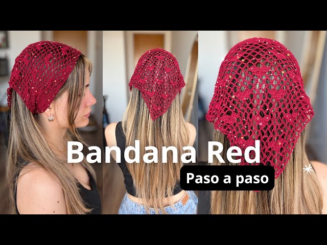 Learn to knit a HEART BANDANA, it will be your FAVORITE this summer | Step-by-step tutorial