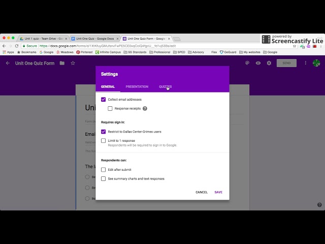 Using Forms for Quizzes (part 1): Doc to Form, Multiple Choice, Quiz Settings