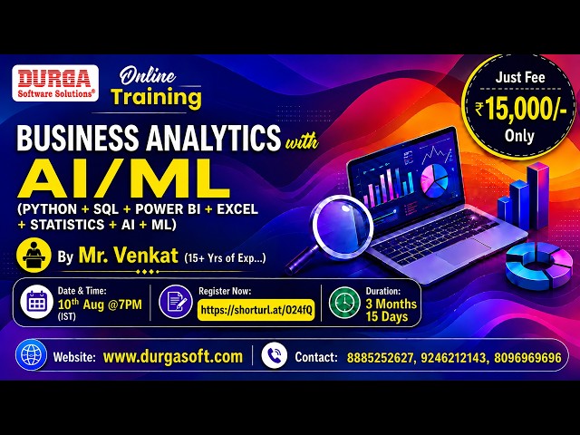 BUSINESS ANALYTICS with AI/ML Online Training @ DURGASOFT