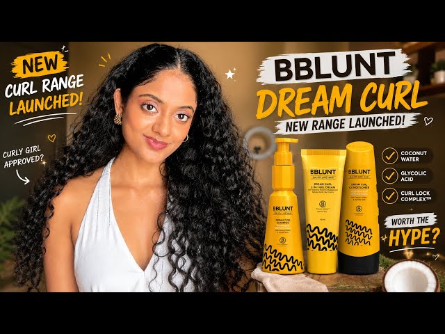 BBLUNT Dream Curl Range Honest Review✨ New Curly Hair Range in Indian Market