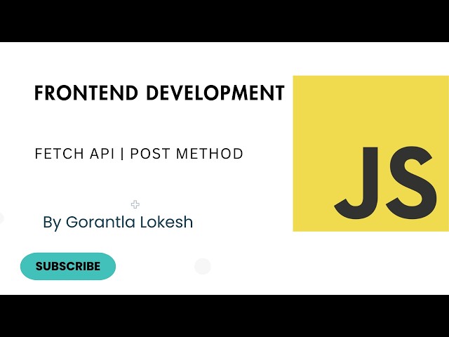 Tutorial de JavaScript para nivel intermedio #28: Solicitud POST con Fetch API | Enviar datos a u...