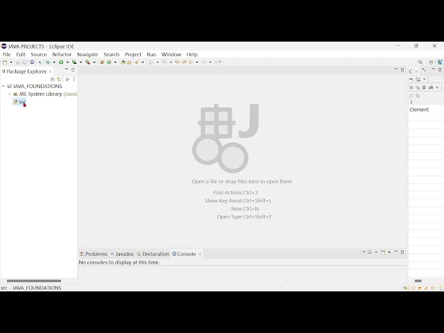 JA01: Create Java project in Eclipse  IDE