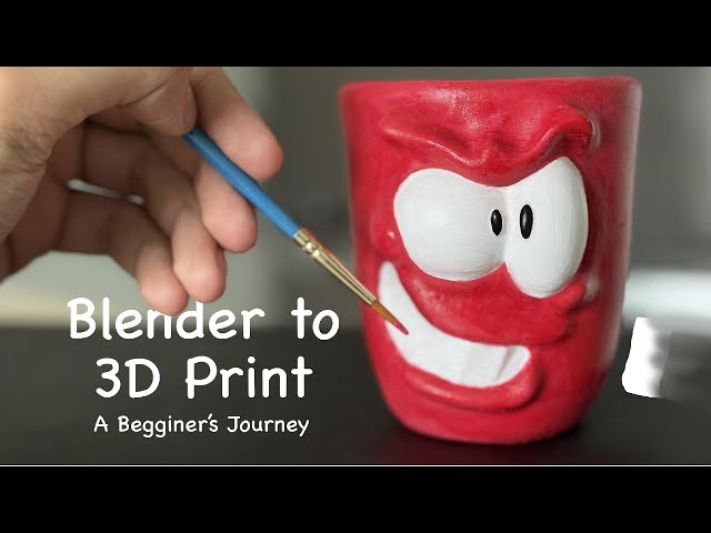 How I Made My First Art Toy: Blender, 3D Printing, and Painting Process
