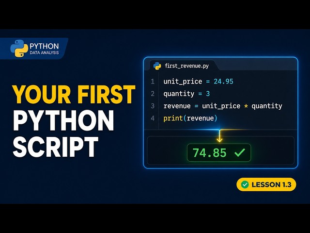 Your First Python Script in VS Code | Python for Beginners