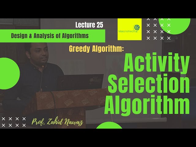 Activity Selection Algorithm Urdu / Hindi | Lecture 25