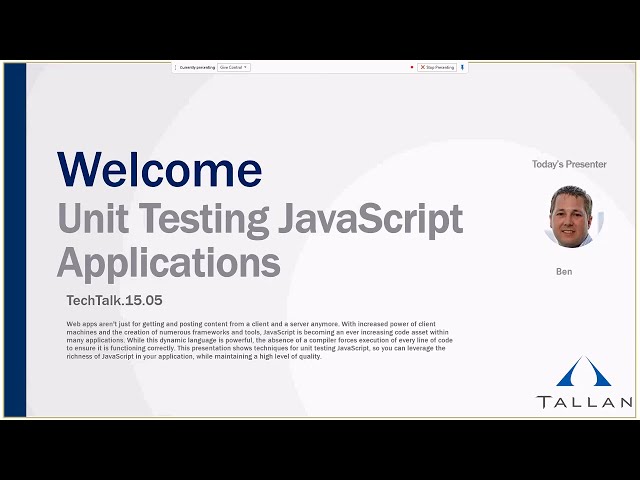 Unit Testing JavaScript Applications