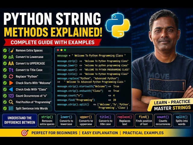 3. Python String Methods for Beginners | 8 Methods You Must Know