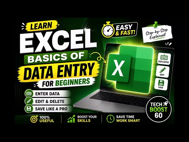 MS Excel Data Entry Tutorial for Beginners | Step-by-Step Guide#exceltutorial 