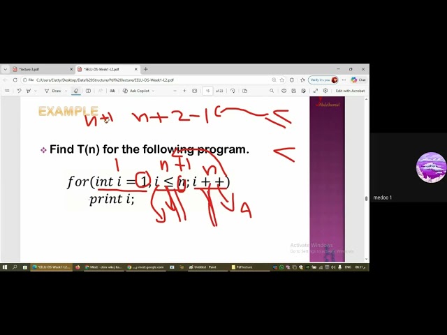 time complexity , section1 , 2 data structure