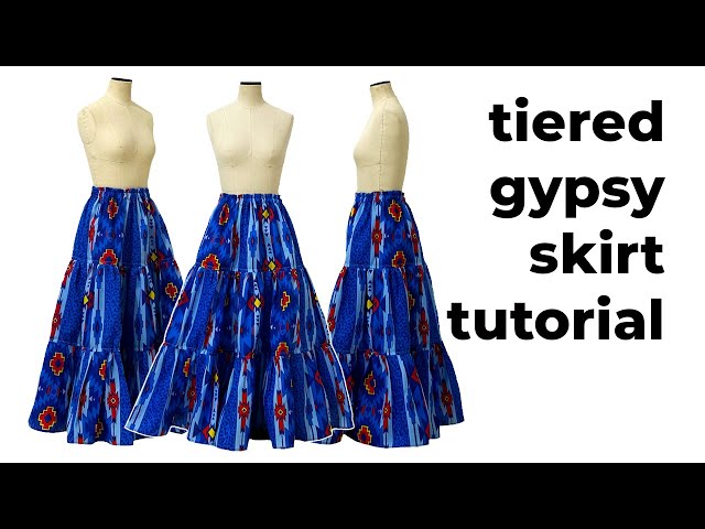 TIERED, GYPSY, PEASANT SKIRT TUTORIAL | PATTERN MAKING AND SEWING TUTORIAL | LA MODÉLISTE