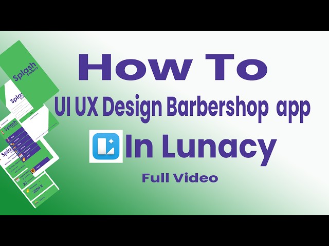 UI UX Design Barbershop  app full video
