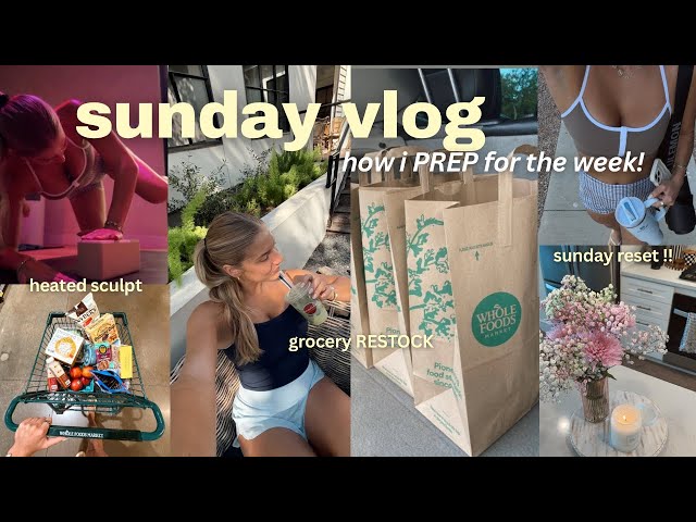 SUNDAY VLOG! (resetting my apartment, goal setting, + grocery restock!) 