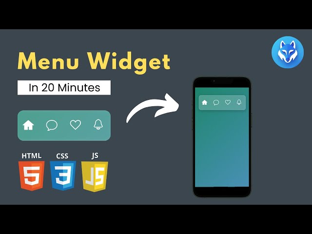 Animated Glassmorphism Menu Widget | HTML CSS & Vanilla JS