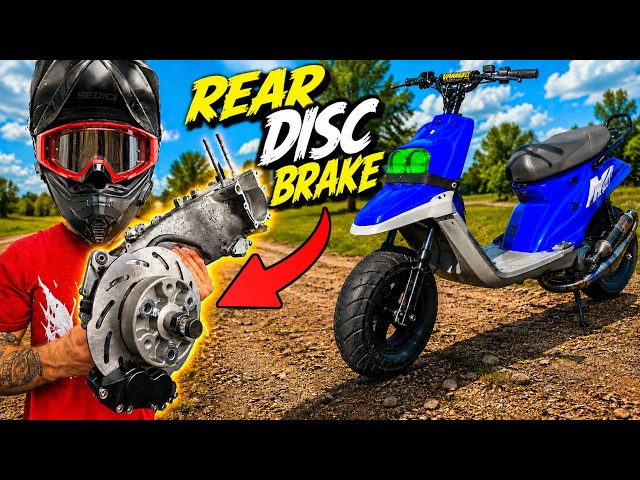 Im Building the Yamaha Zuma I've Always Wanted! Rear Disc Brake Swap Minarelli